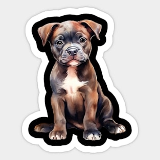 Puppy Staffordshire Bullterrier Sticker